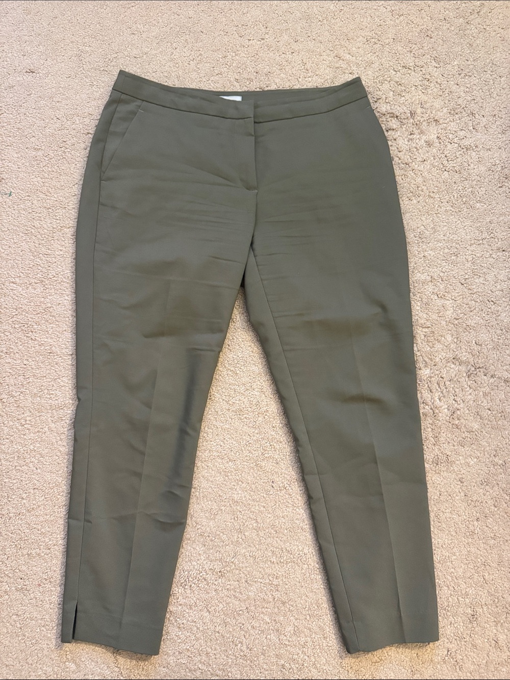 H&M Olive Straight-Leg Panta